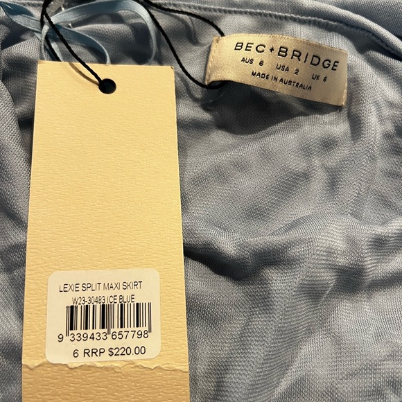 BEC & BRIDGE LEXIE SPLIT MAXI SKIRT SET ICE BLUE - Picture 3 of 3